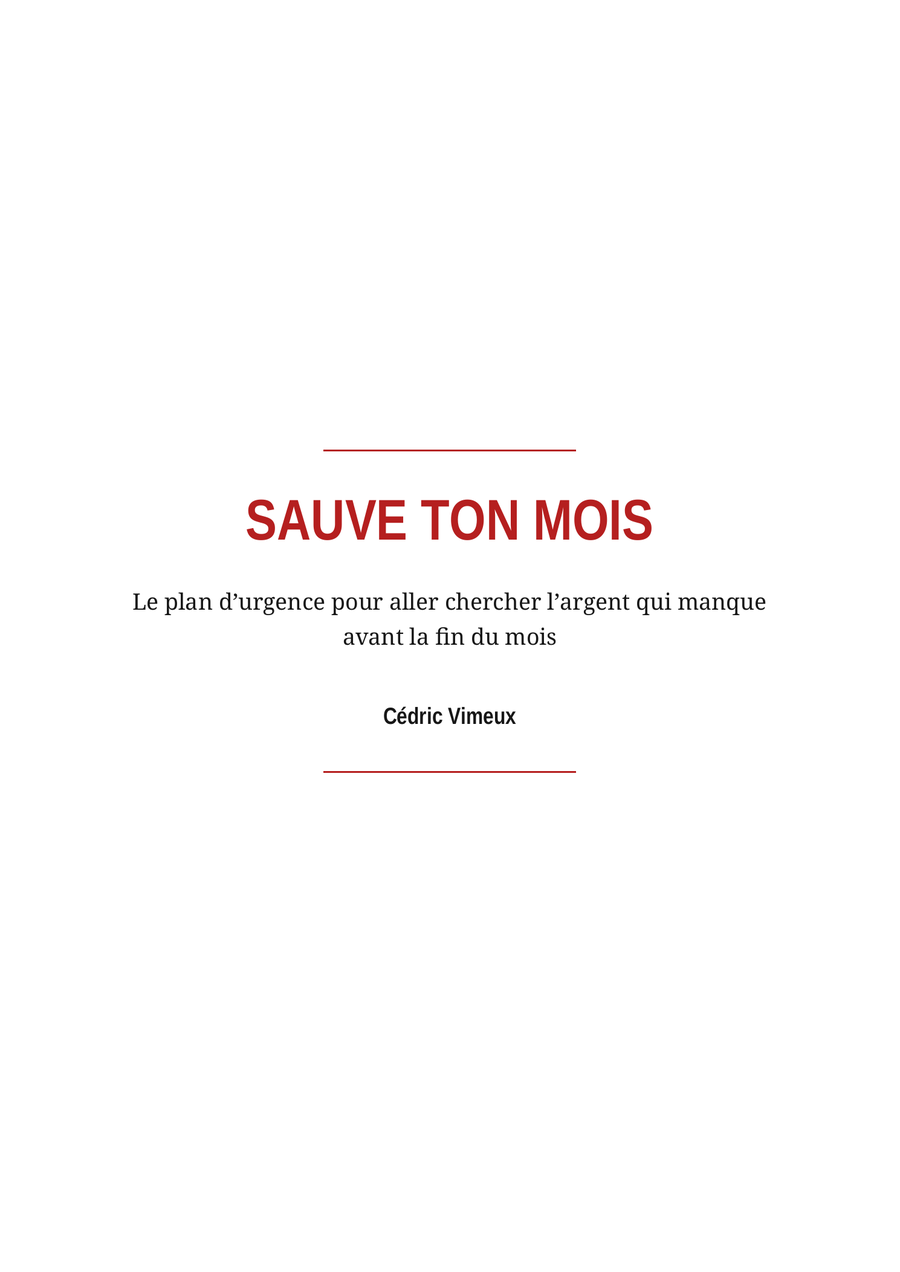 Page de titre de la V6